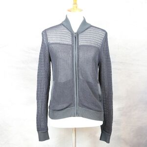 Rag and Bone mesh knit zip up track jacket S
